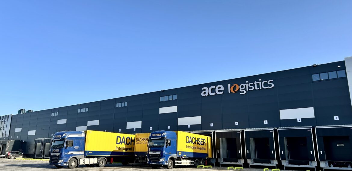 Dachser trucks at ACE Logistics WH